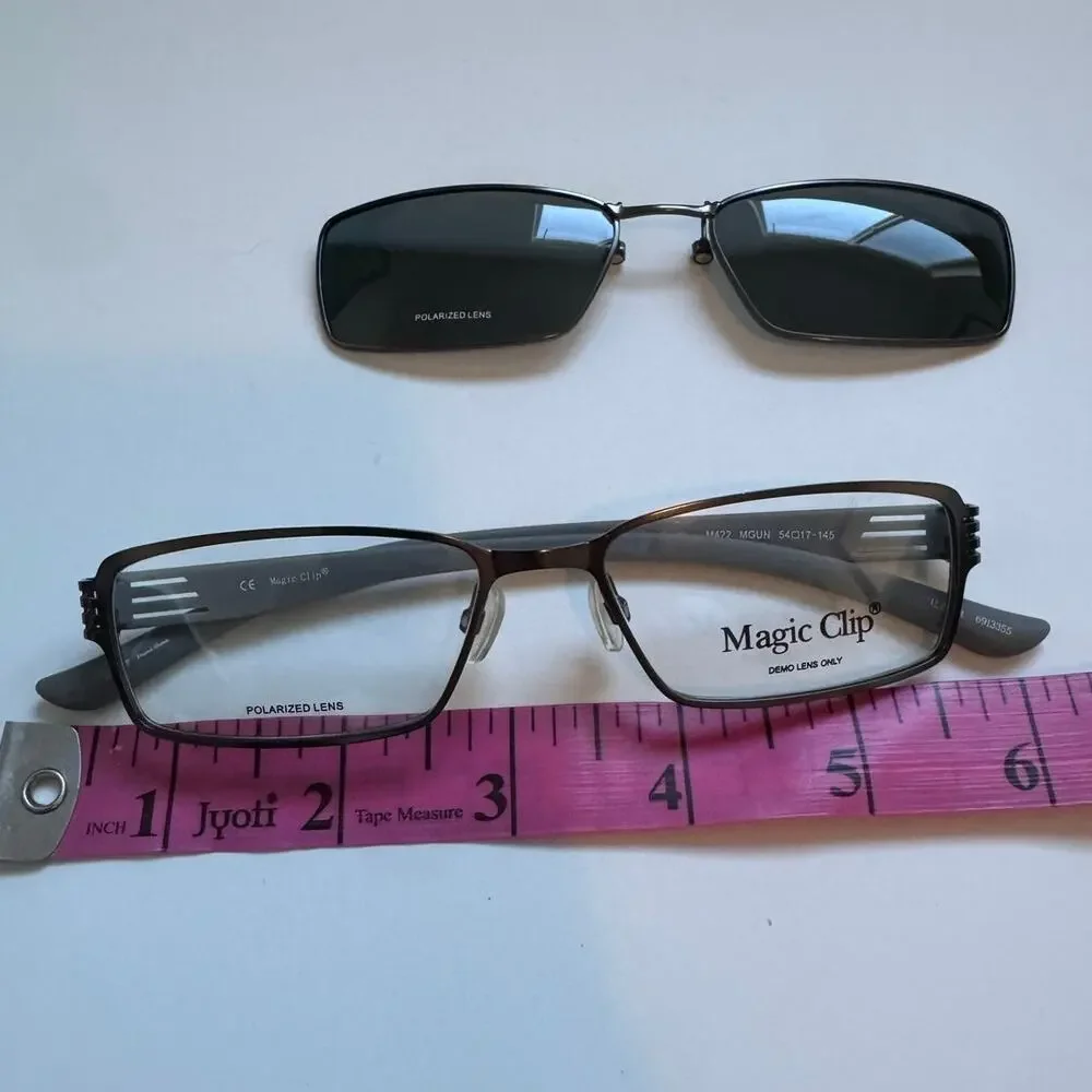 NWOT MAGIC CLIP M 422 Eyeglasses Matte Satin Gun 54-17-145